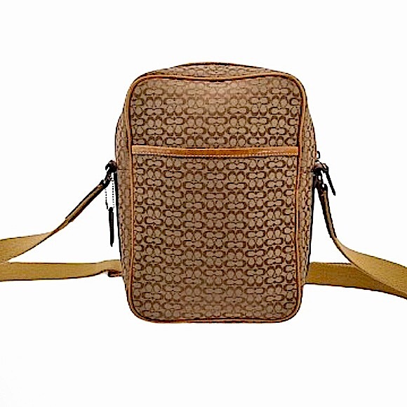 COACH Micro CC Monogram Canvas & Suede Compact Crossbody Shoulder Bag UNISEX - Picture 6 of 15